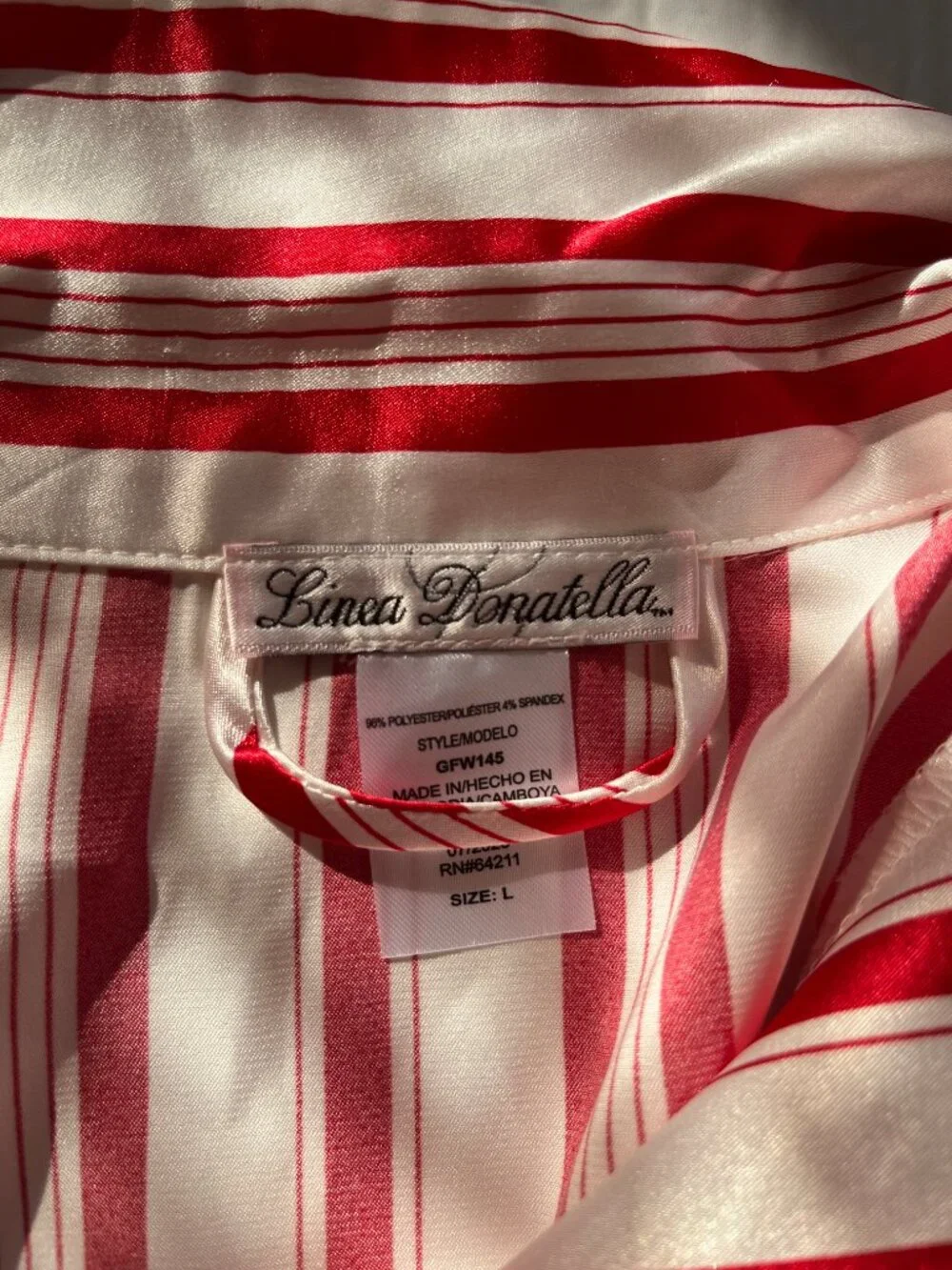 NEW Linea Donatella Gift Wrapper Pajama Set Feather Trim L